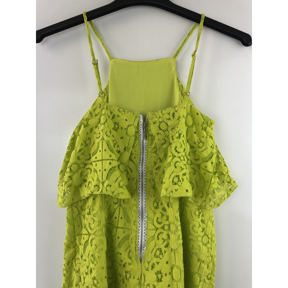 Lilly Pulitzer Celyn Romper Lime Ricky Lace Cotton Blend Size 0 Resort Vacation - Picture 11 of 13